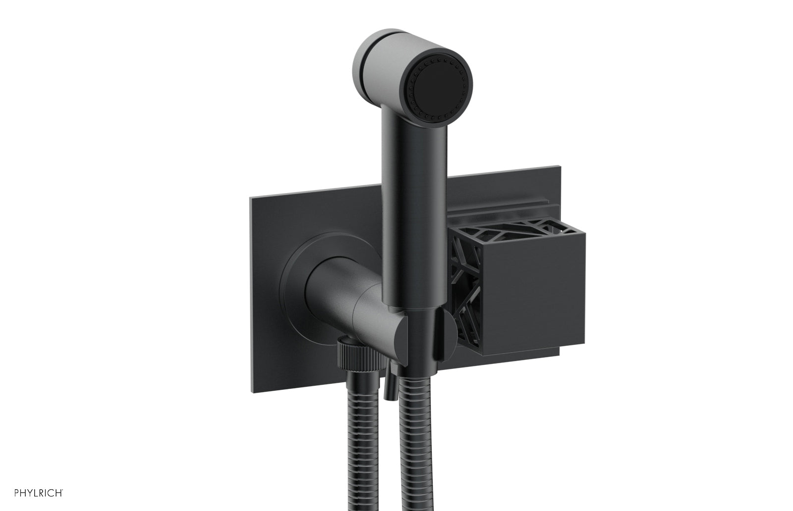 JOLIE Wall Mounted Bidet, Square Handle with "Black" Accents 222-65