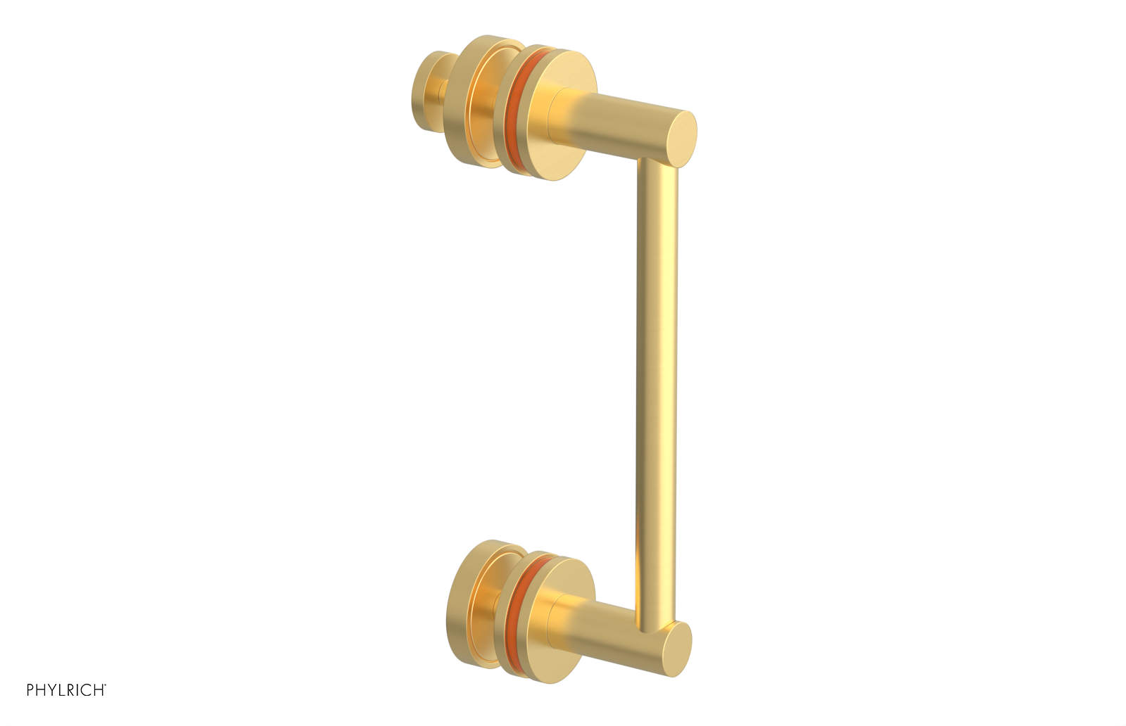 JOLIE - 8" Single Sided Shower Pull with "Orange" Accents 222-92-08