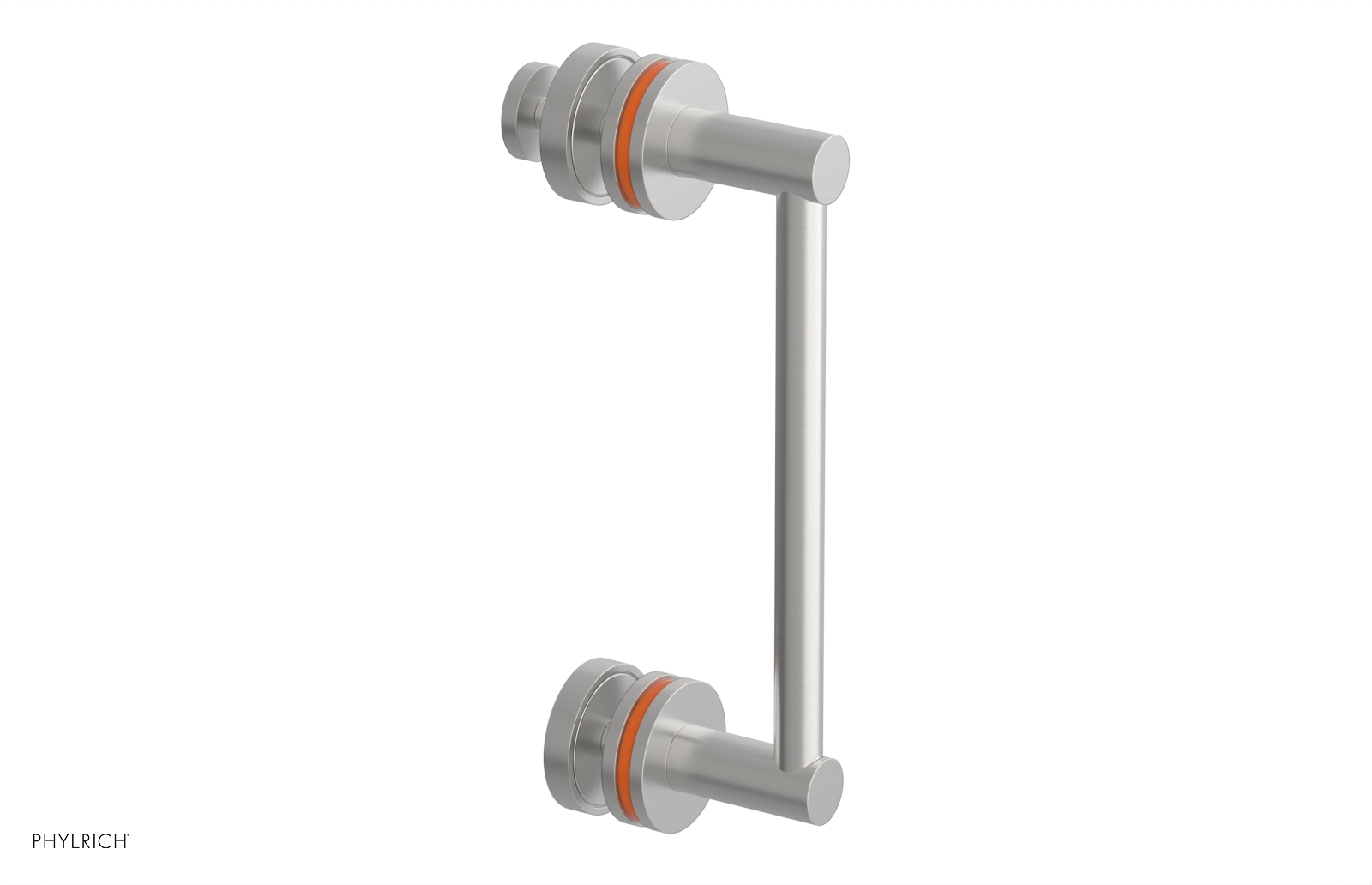 JOLIE - 8" Single Sided Shower Pull with "Orange" Accents 222-92-08