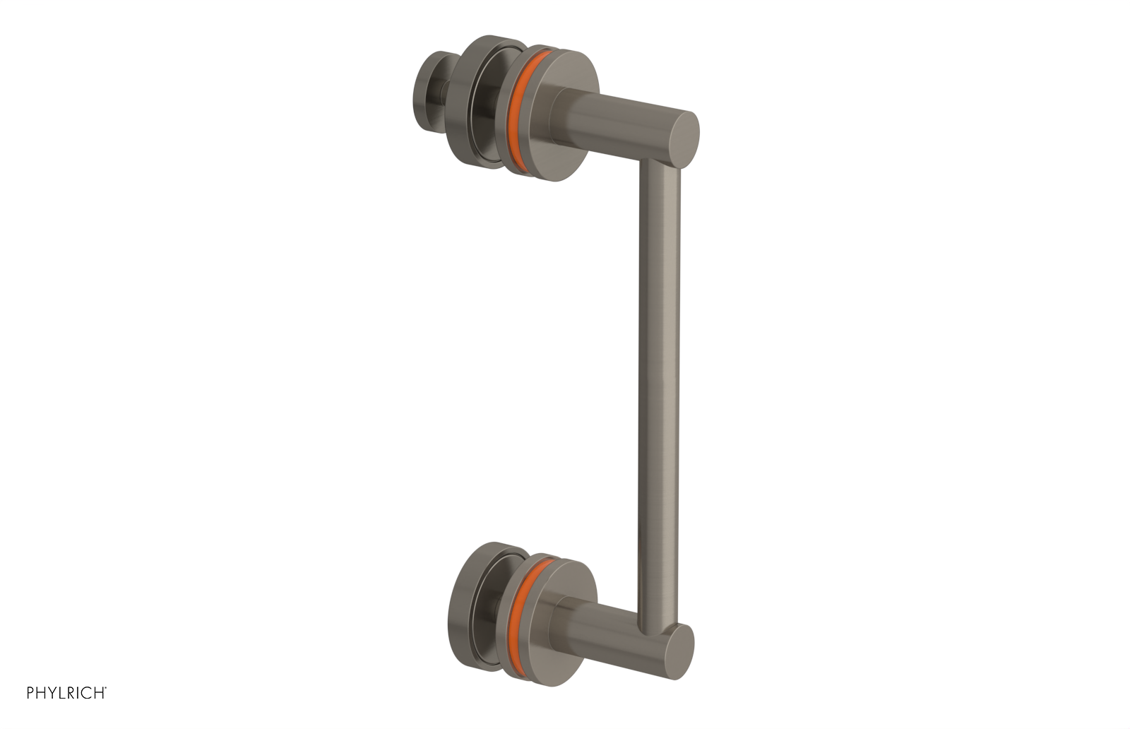 JOLIE - 8" Single Sided Shower Pull with "Orange" Accents 222-92-08