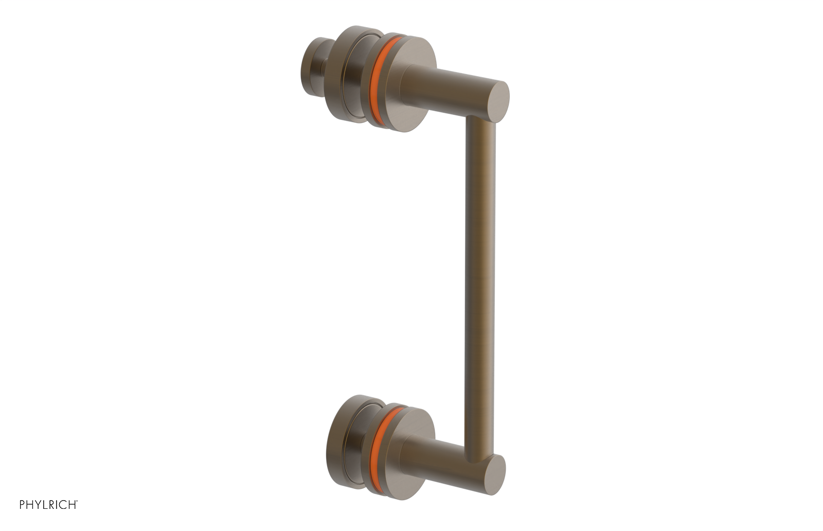 JOLIE - 8" Single Sided Shower Pull with "Orange" Accents 222-92-08