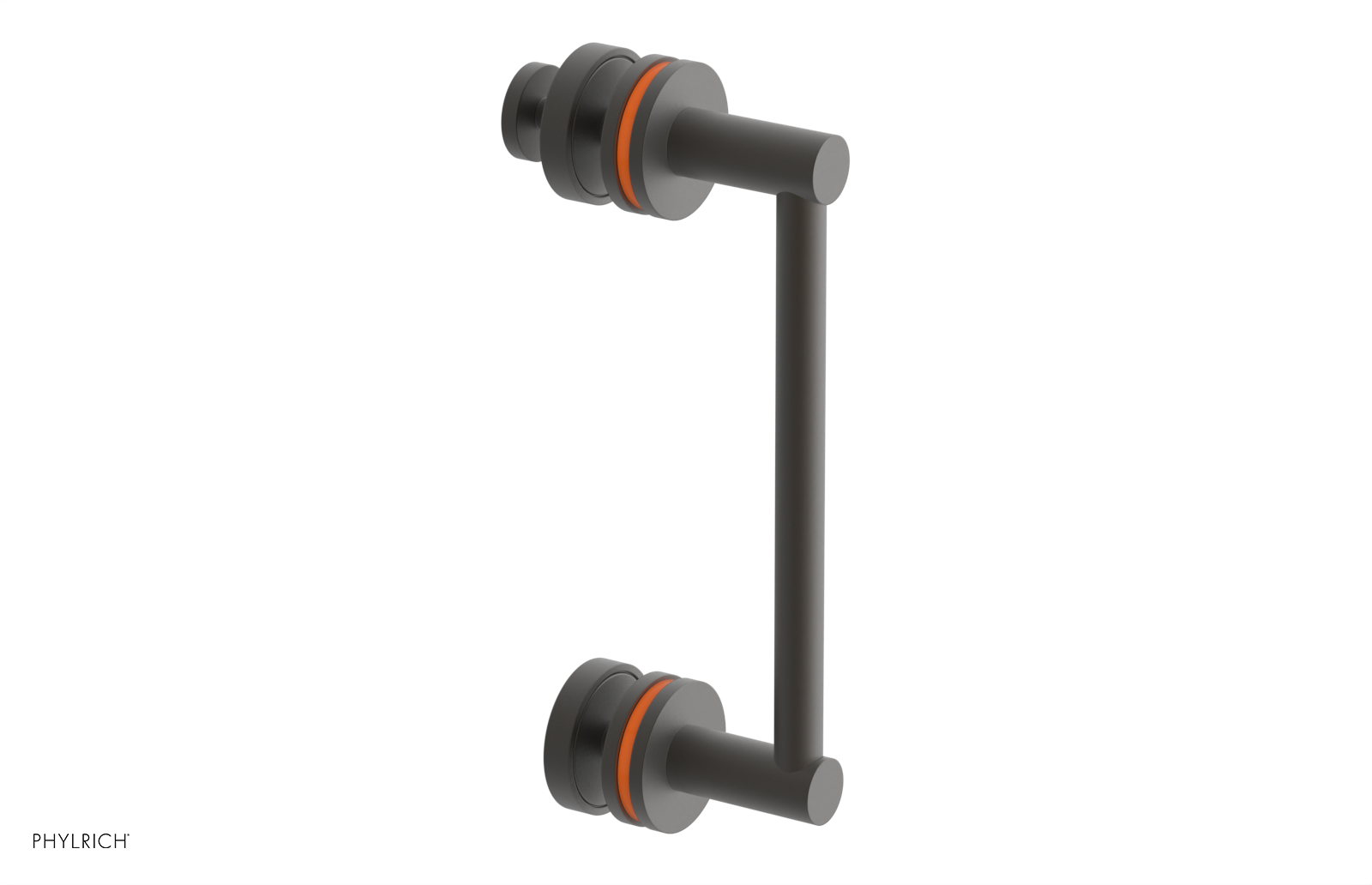 JOLIE - 8" Single Sided Shower Pull with "Orange" Accents 222-92-08