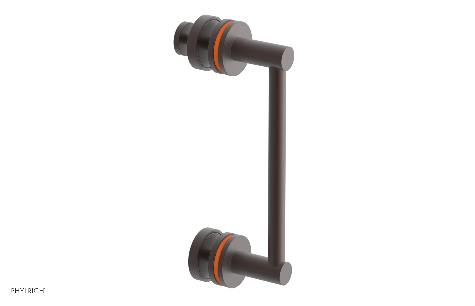 JOLIE - 8" Single Sided Shower Pull with "Orange" Accents 222-92-08