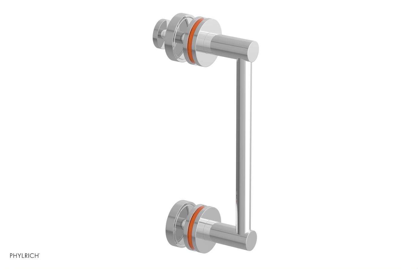 JOLIE - 8" Single Sided Shower Pull with "Orange" Accents 222-92-08