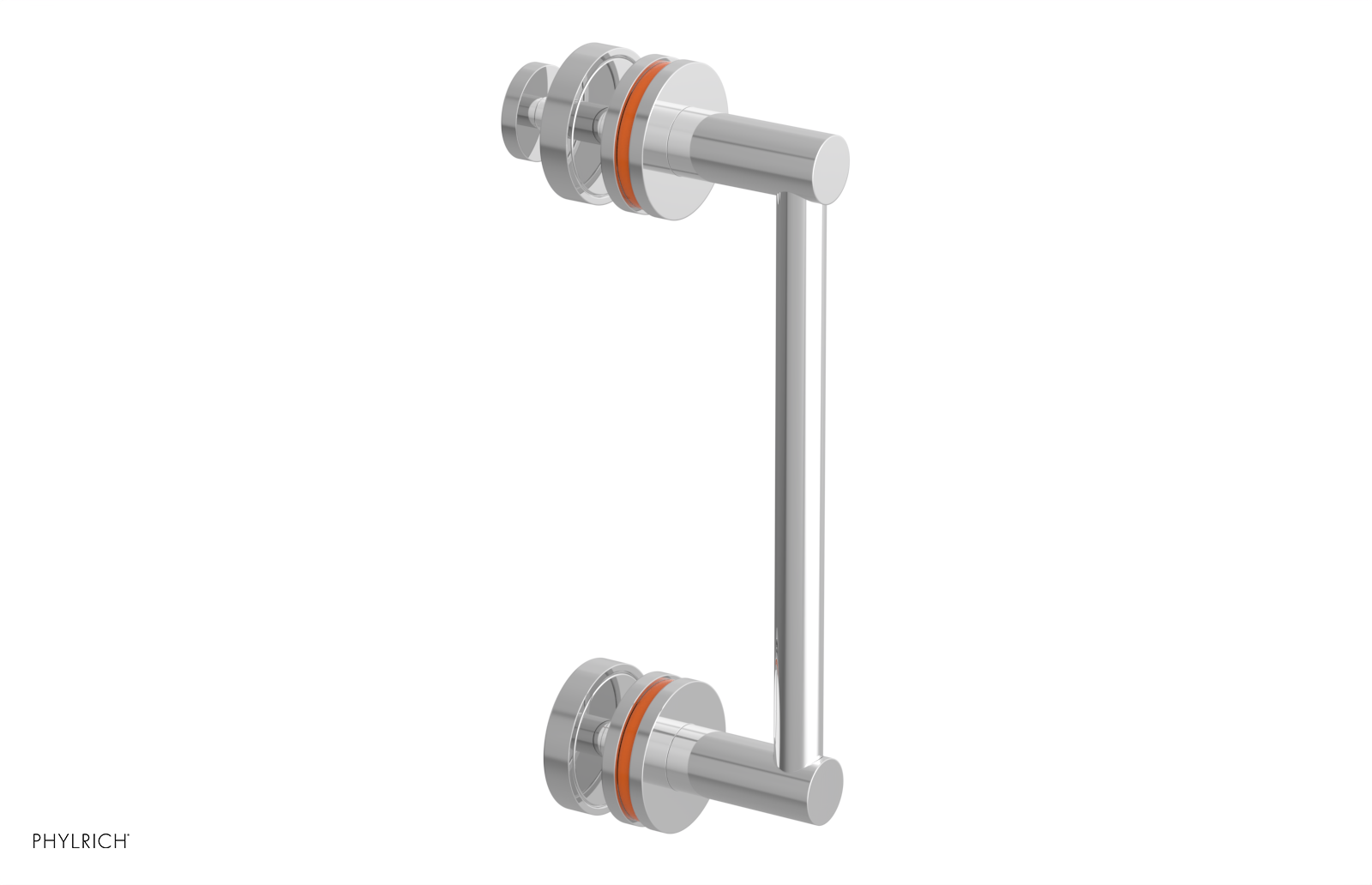 JOLIE - 8" Single Sided Shower Pull with "Orange" Accents 222-92-08