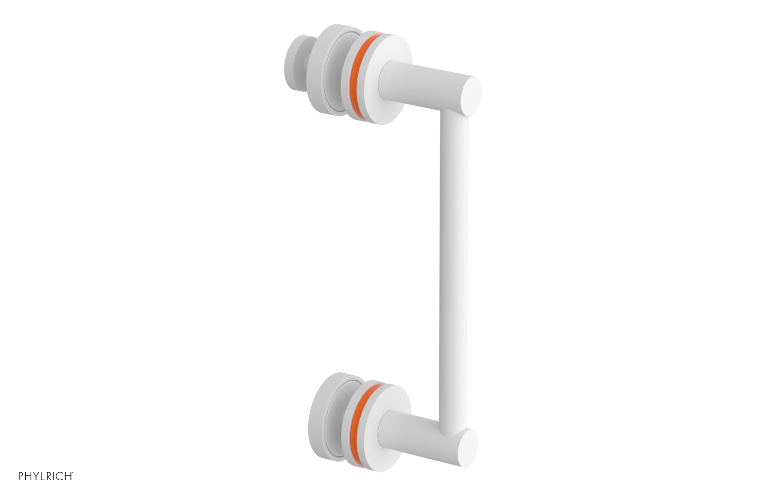 JOLIE - 8" Single Sided Shower Pull with "Orange" Accents 222-92-08