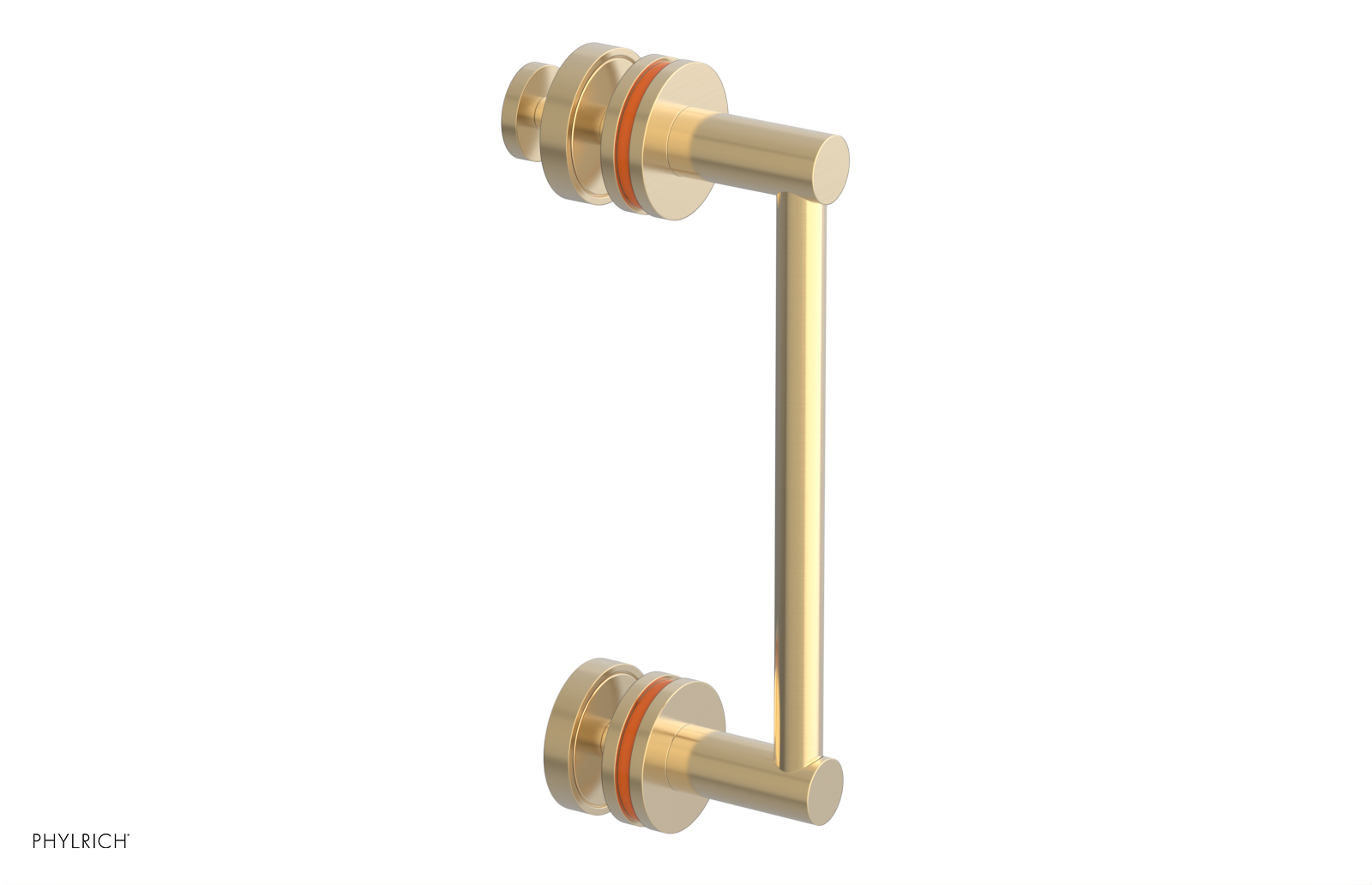 JOLIE - 8" Single Sided Shower Pull with "Orange" Accents 222-92-08