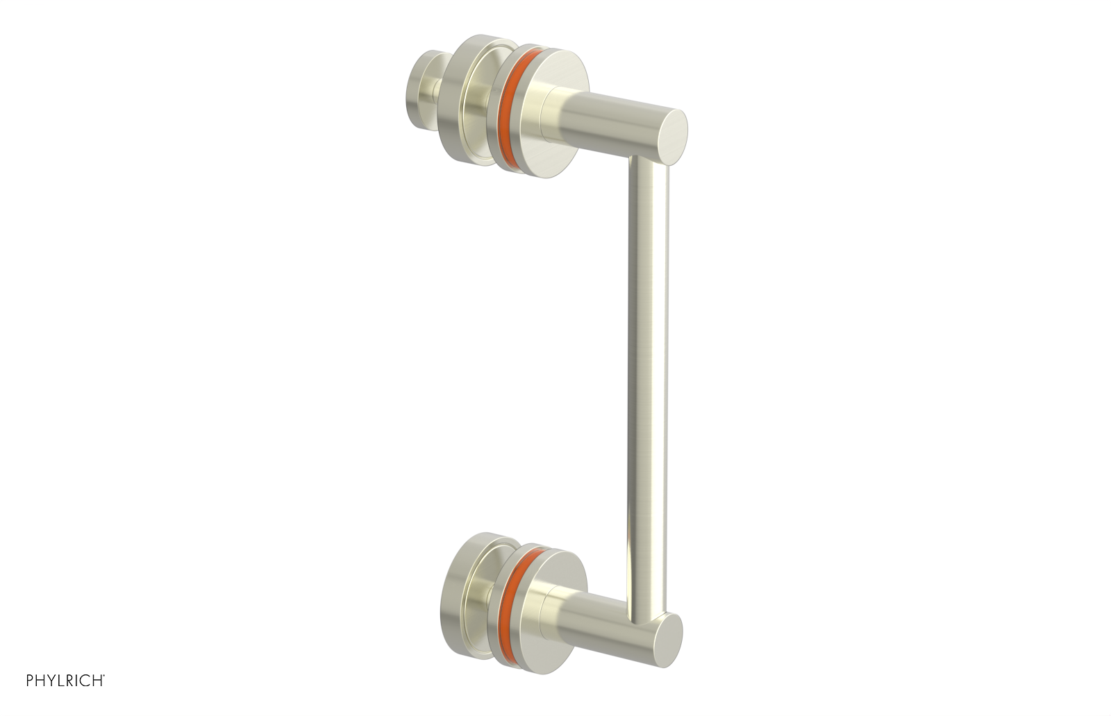JOLIE - 8" Single Sided Shower Pull with "Orange" Accents 222-92-08