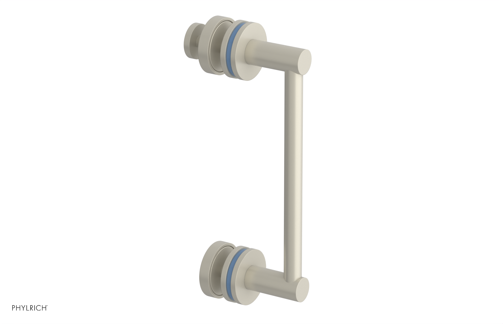 JOLIE - 8" Single Sided Shower Pull with "Light Blue" Accents 222-92-08