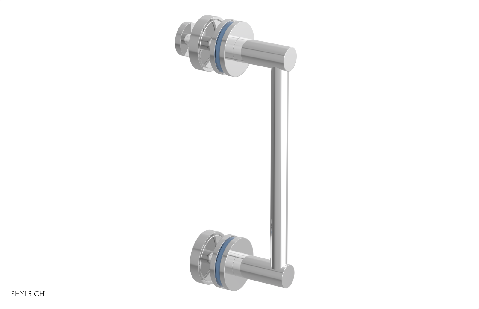 JOLIE - 8" Single Sided Shower Pull with "Light Blue" Accents 222-92-08