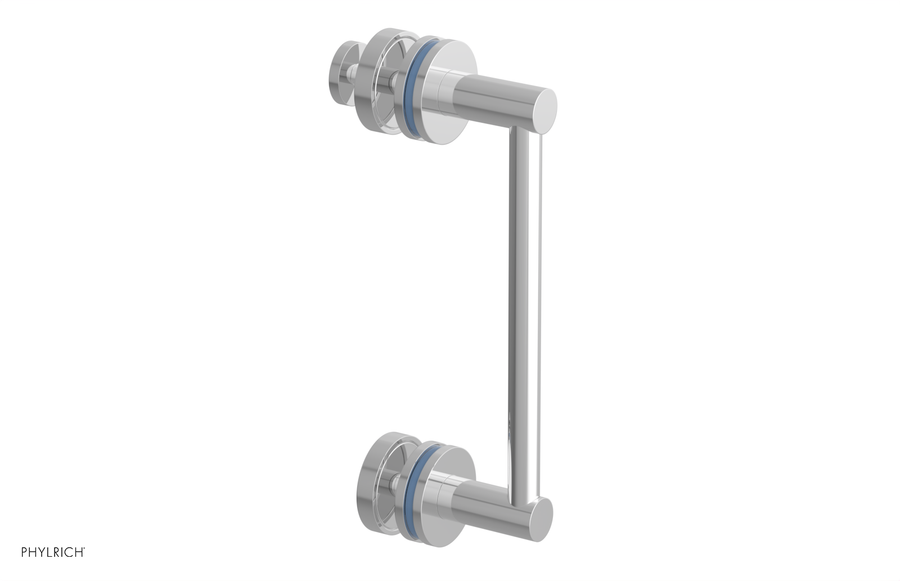JOLIE - 8" Single Sided Shower Pull with "Light Blue" Accents 222-92-08