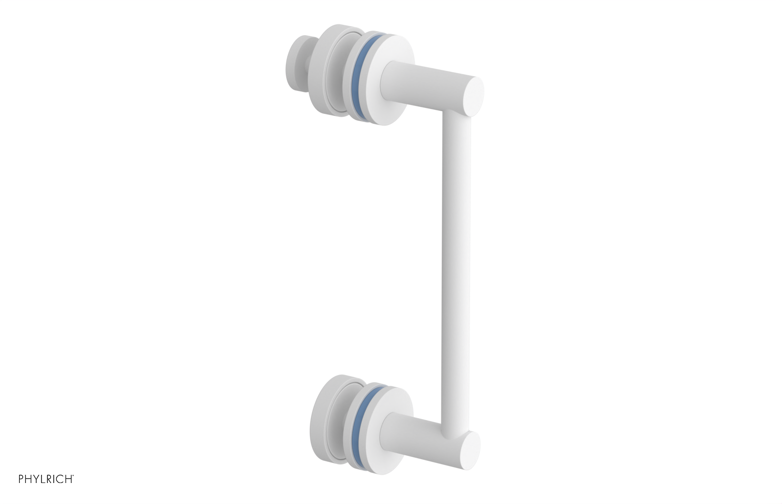 JOLIE - 8" Single Sided Shower Pull with "Light Blue" Accents 222-92-08