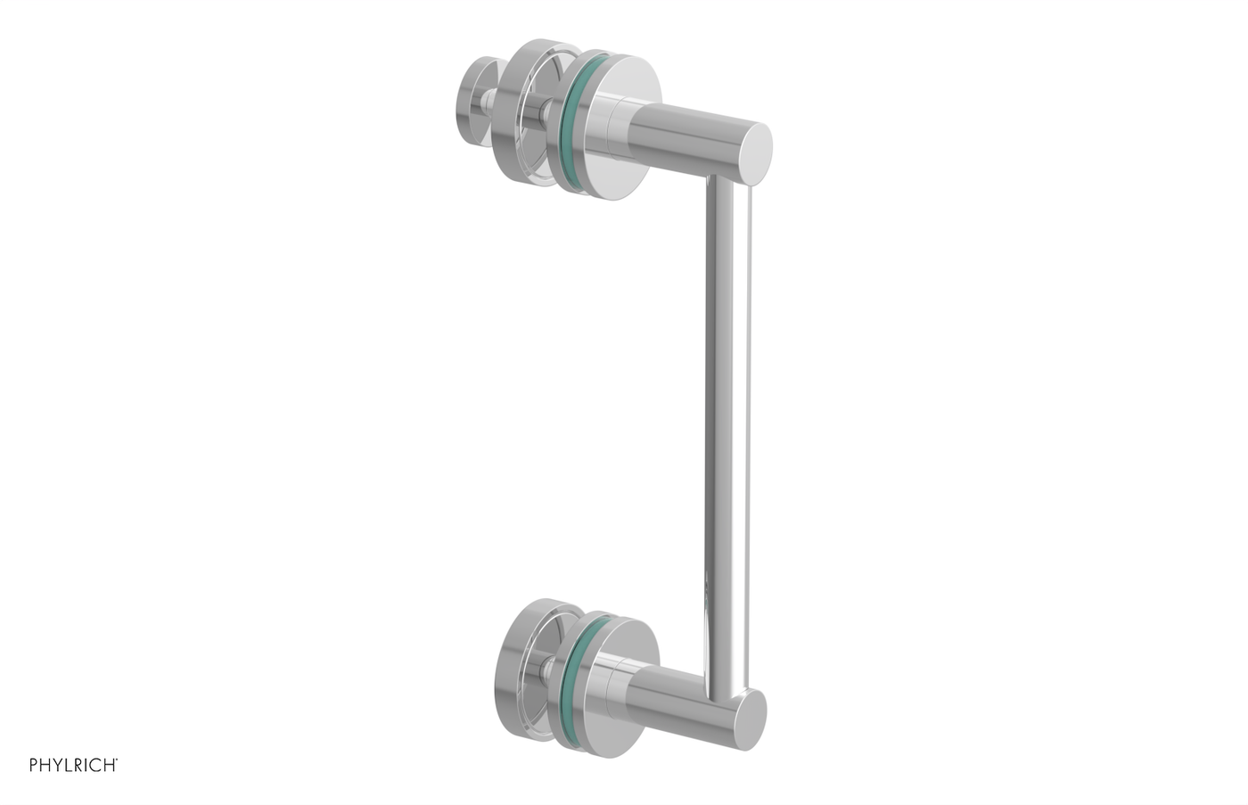 JOLIE - 8" Single Sided Shower Pull with "Turqoise" Accents 222-92-08