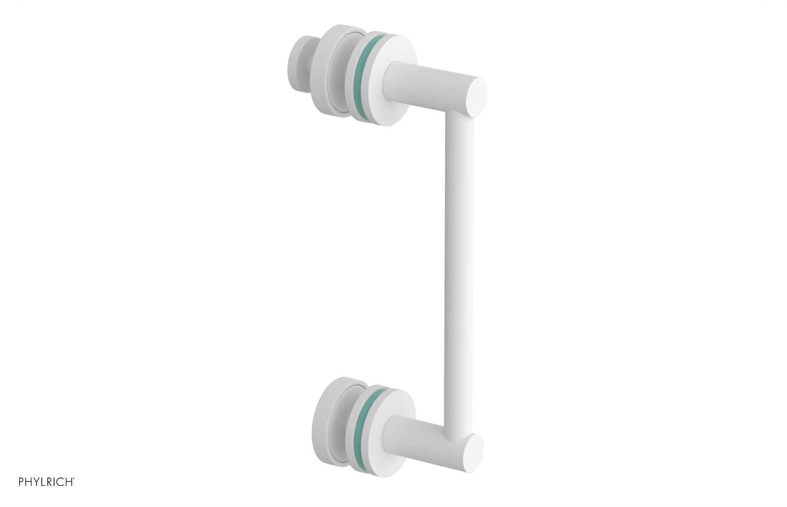 JOLIE - 8" Single Sided Shower Pull with "Turqoise" Accents 222-92-08
