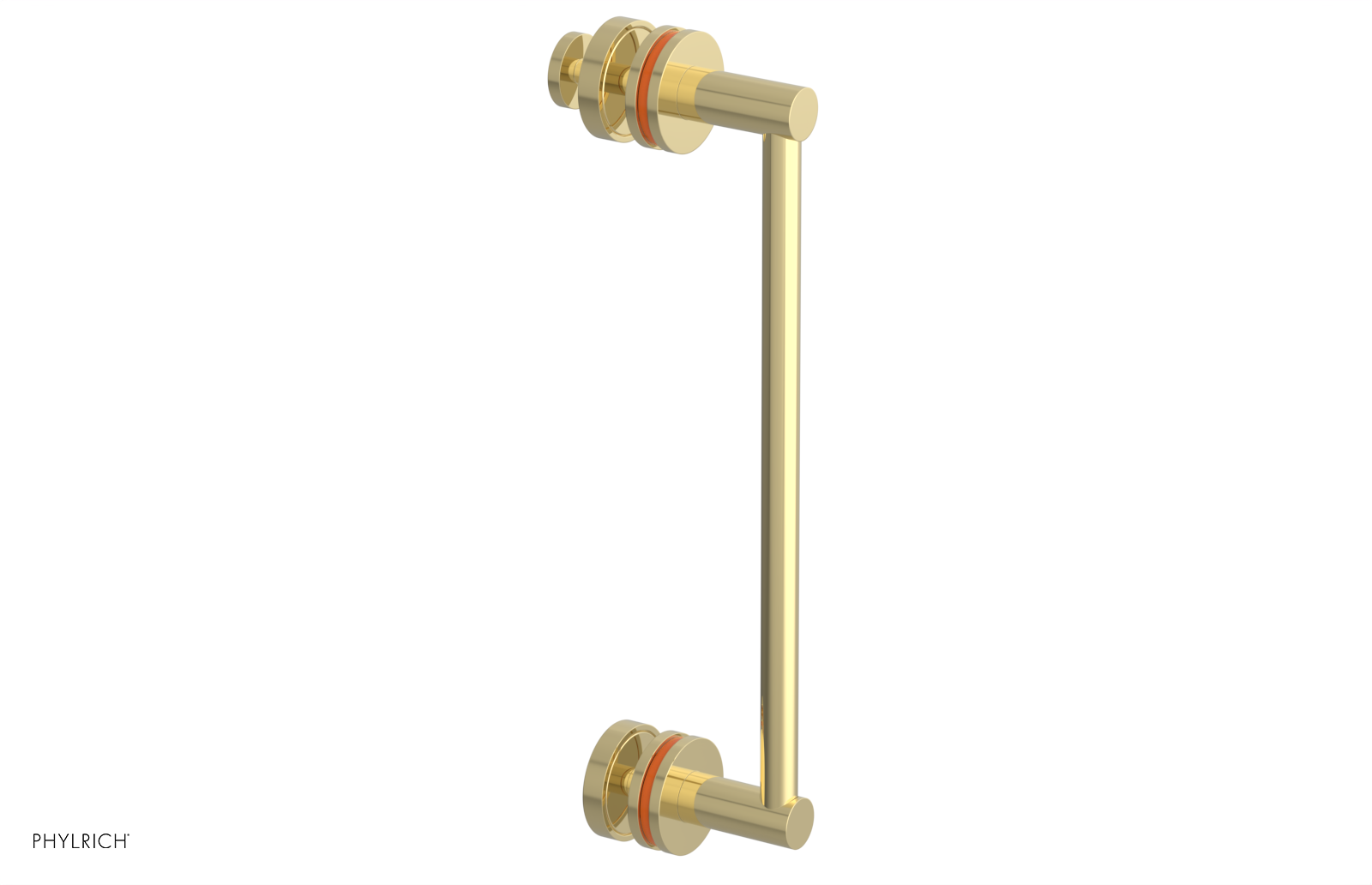 JOLIE - 12" Single Sided Shower Pull with "Orange" Accents 222-92-12