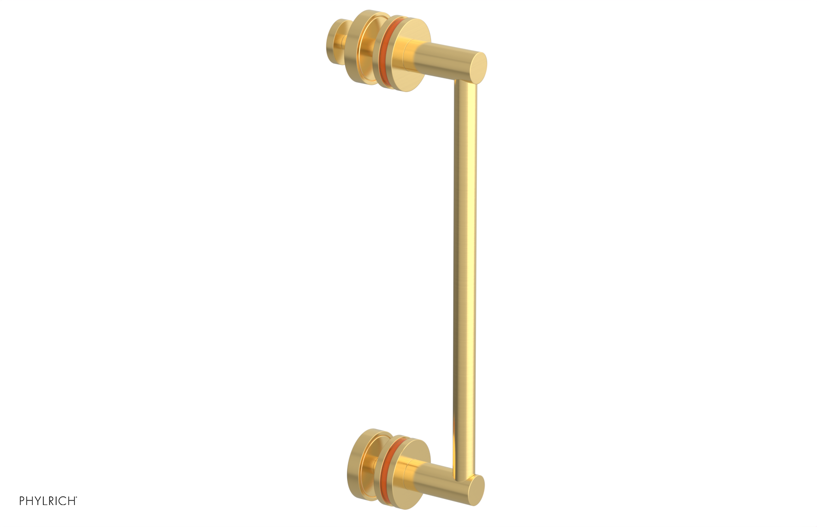 JOLIE - 12" Single Sided Shower Pull with "Orange" Accents 222-92-12