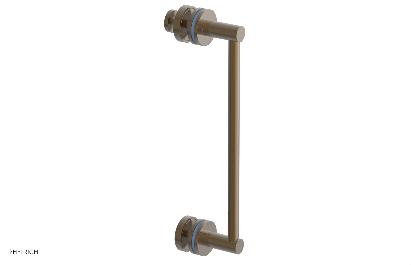 JOLIE - 12" Single Sided Shower Pull with "Light Blue" Accents 222-92-12