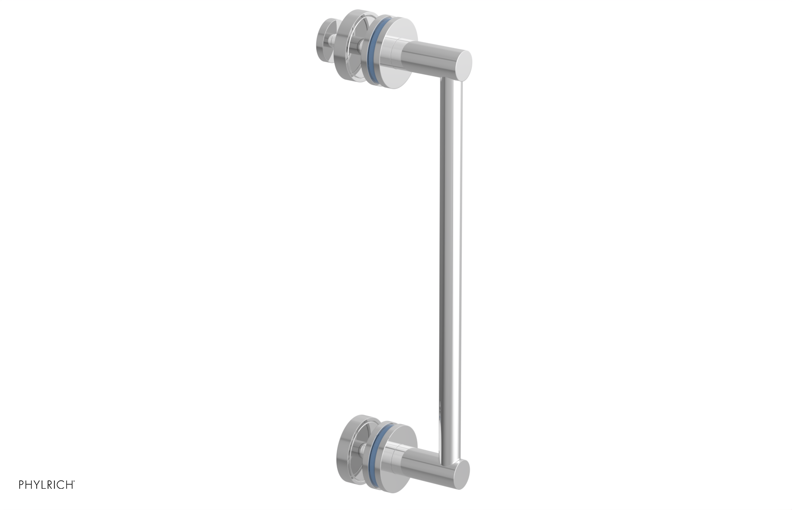 JOLIE - 12" Single Sided Shower Pull with "Light Blue" Accents 222-92-12