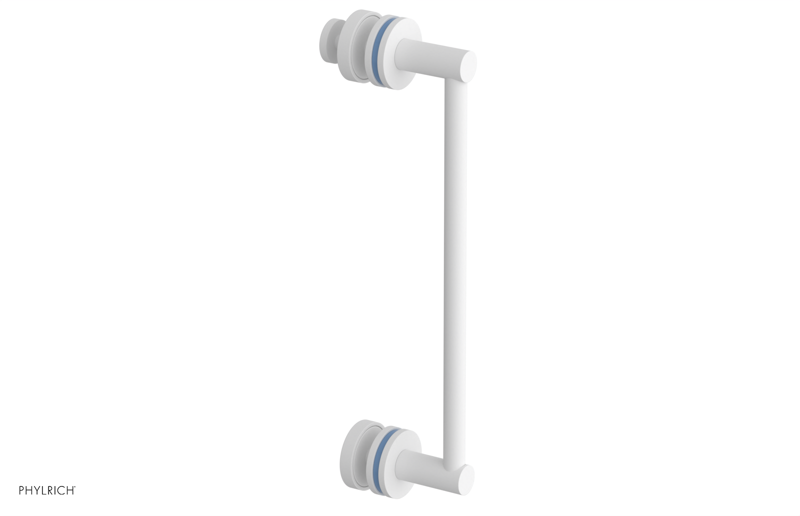 JOLIE - 12" Single Sided Shower Pull with "Light Blue" Accents 222-92-12