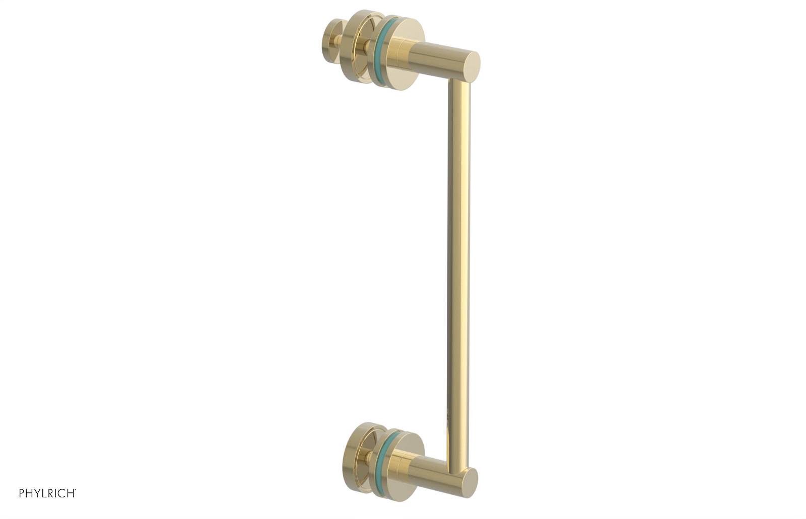 JOLIE - 12" Single Sided Shower Pull with "Turqoise" Accents 222-92-12
