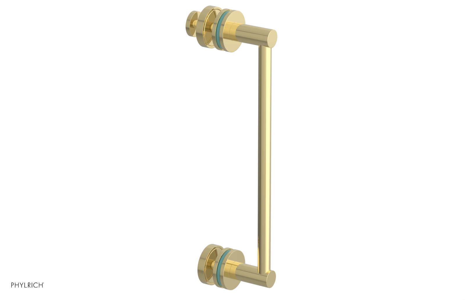 JOLIE - 12" Single Sided Shower Pull with "Turqoise" Accents 222-92-12