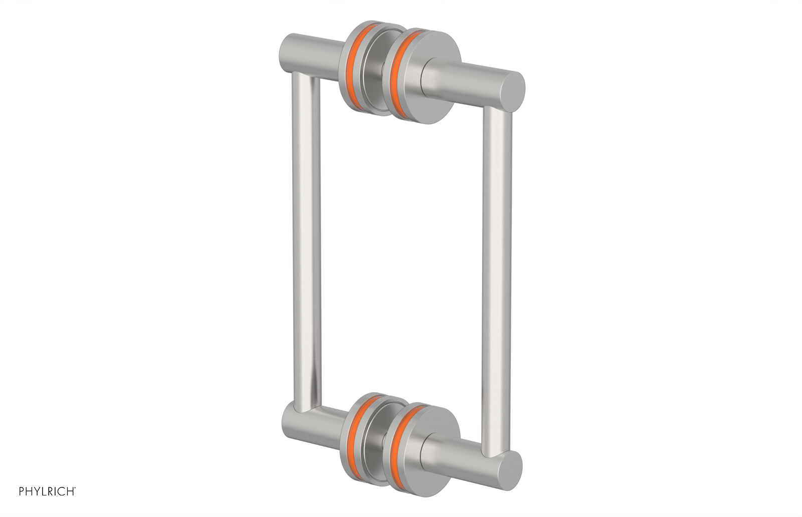 JOLIE - 8" Double Sided Shower Pull with "Orange" Accents 222-93-08