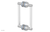 JOLIE - 8" Double Sided Shower Pull with "Light Blue" Accents 222-93-08