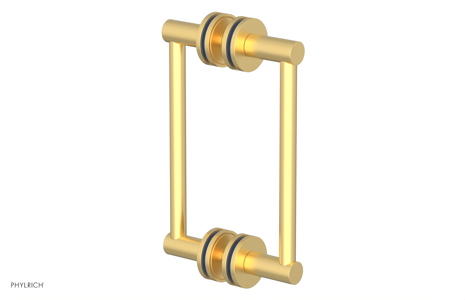 JOLIE - 8" Double Sided Shower Pull with "Navy Blue" Accents 222-93-08