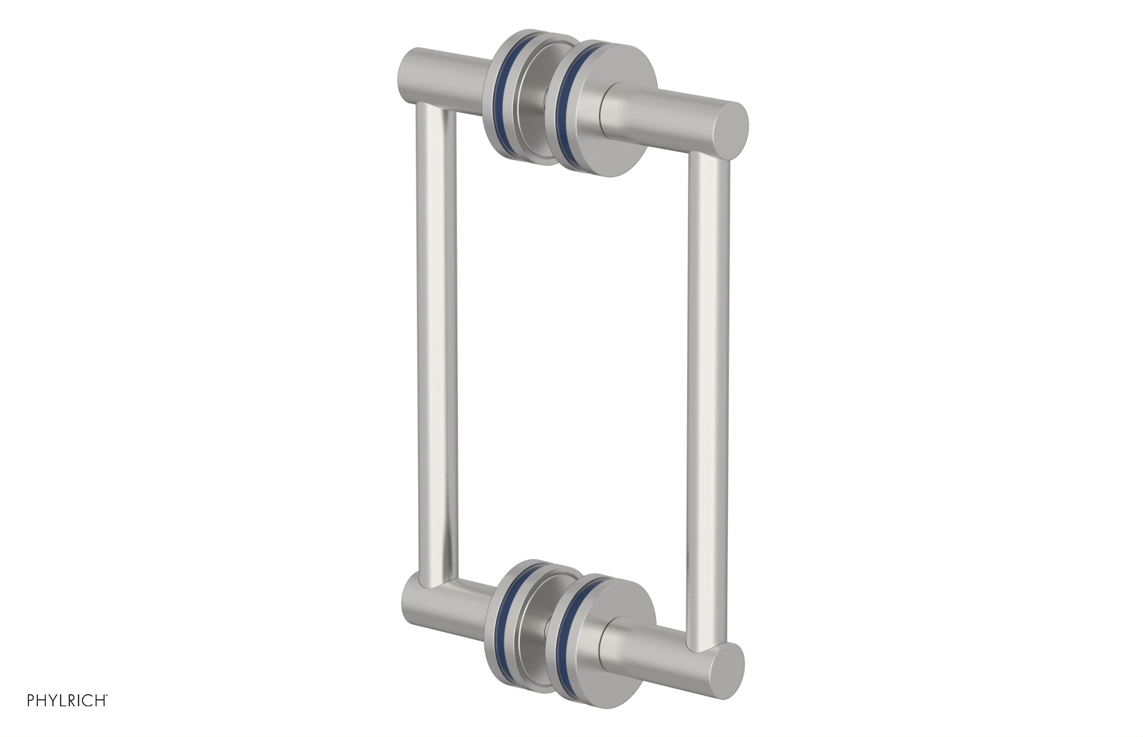 JOLIE - 8" Double Sided Shower Pull with "Navy Blue" Accents 222-93-08