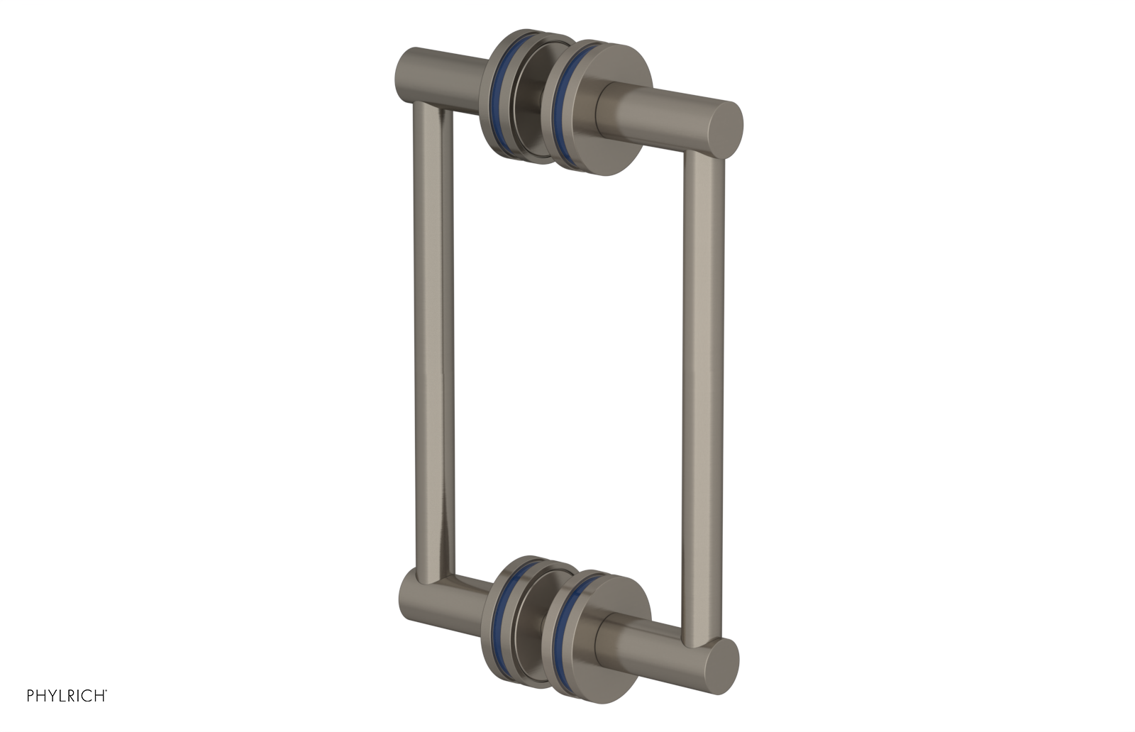 JOLIE - 8" Double Sided Shower Pull with "Navy Blue" Accents 222-93-08