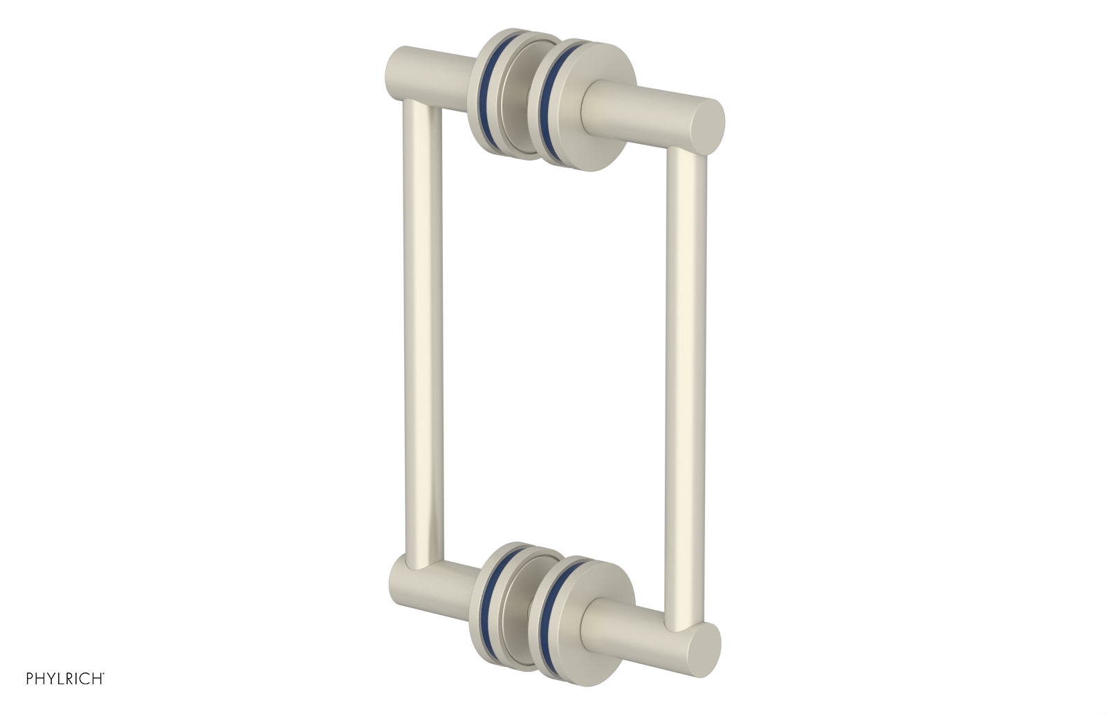 JOLIE - 8" Double Sided Shower Pull with "Navy Blue" Accents 222-93-08