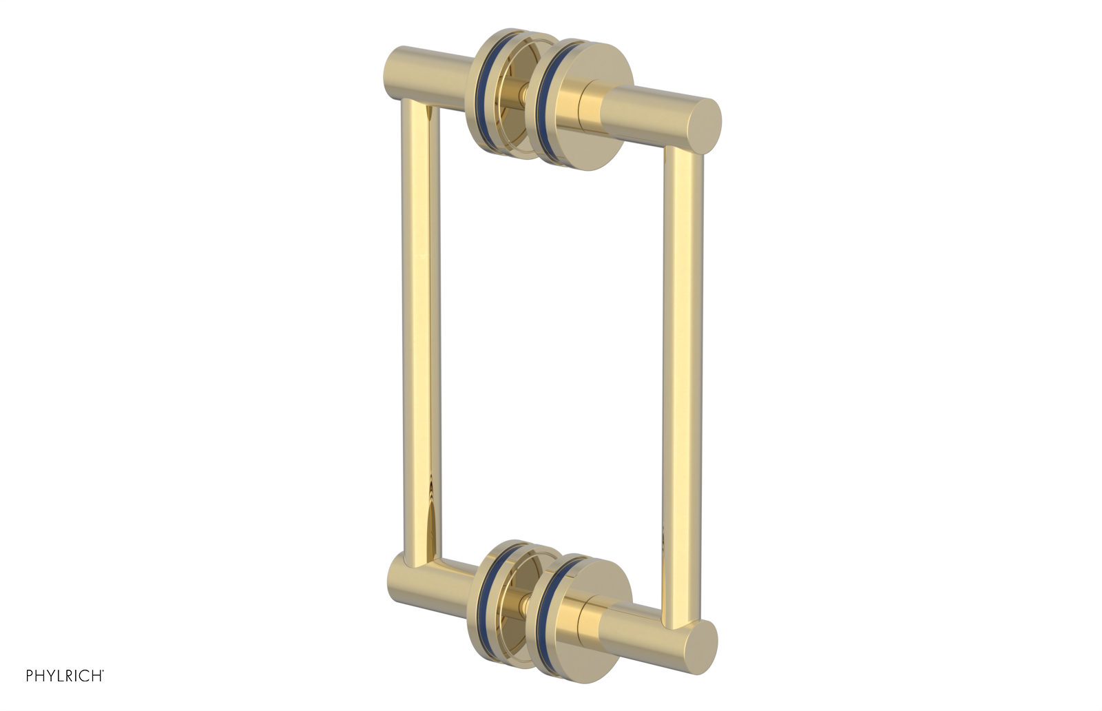 JOLIE - 8" Double Sided Shower Pull with "Navy Blue" Accents 222-93-08