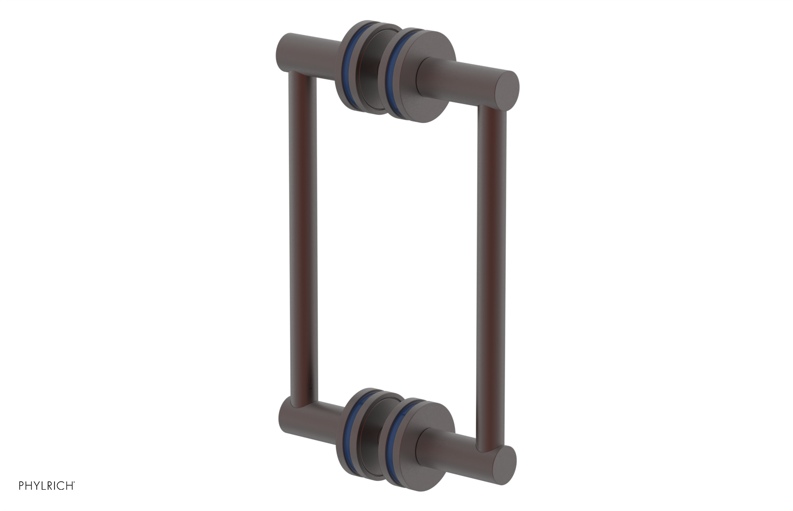 JOLIE - 8" Double Sided Shower Pull with "Navy Blue" Accents 222-93-08