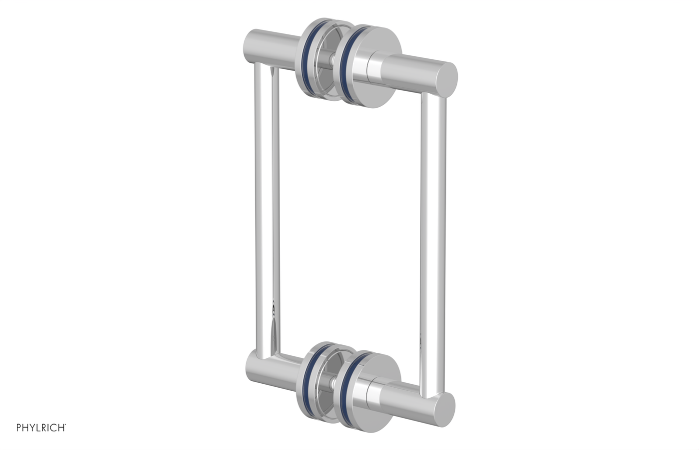 JOLIE - 8" Double Sided Shower Pull with "Navy Blue" Accents 222-93-08