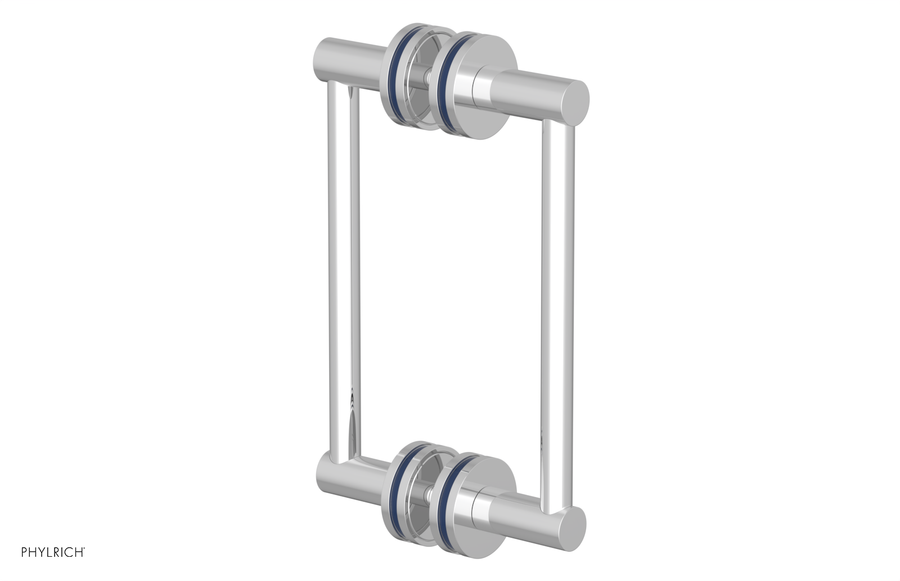 JOLIE - 8" Double Sided Shower Pull with "Navy Blue" Accents 222-93-08