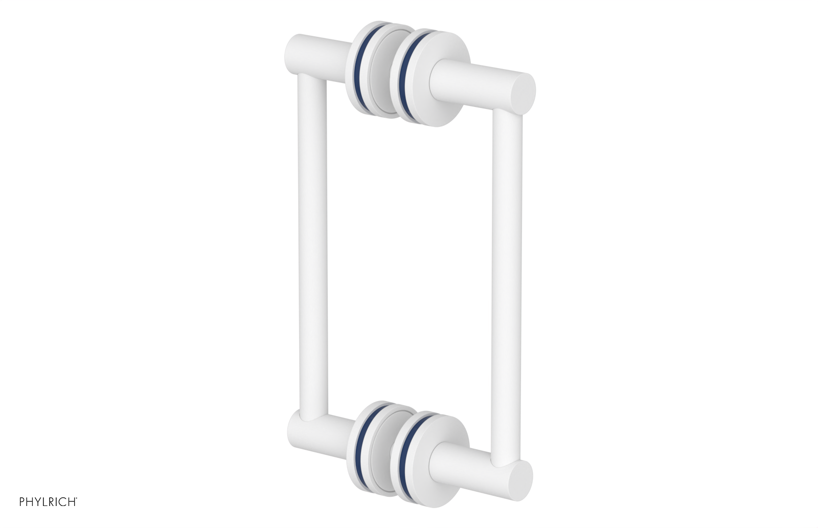 JOLIE - 8" Double Sided Shower Pull with "Navy Blue" Accents 222-93-08