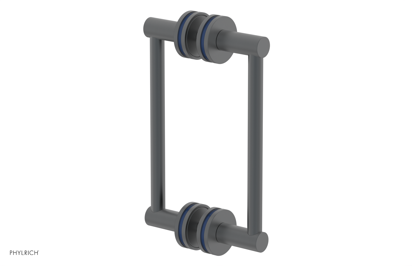 JOLIE - 8" Double Sided Shower Pull with "Navy Blue" Accents 222-93-08