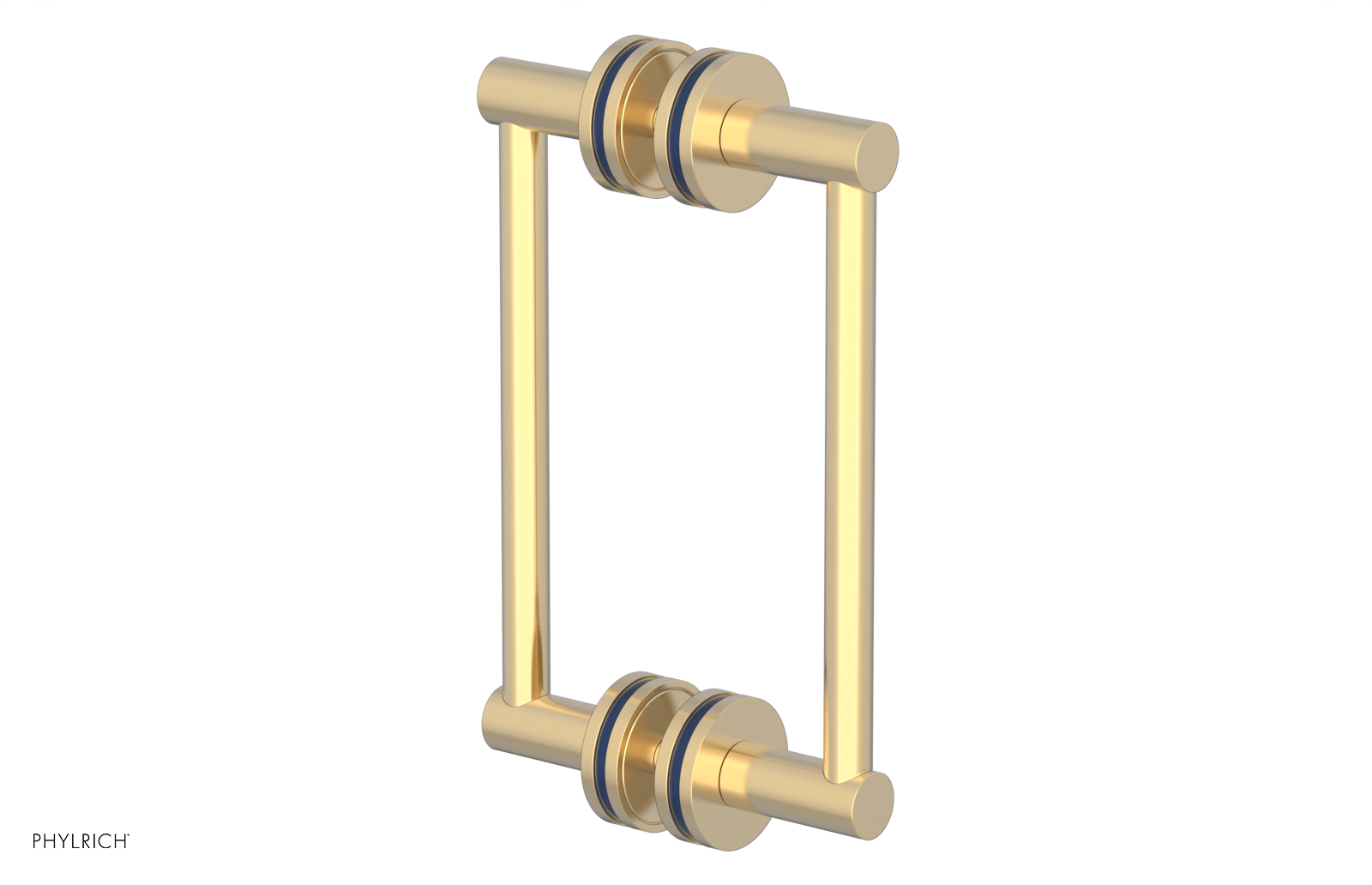 JOLIE - 8" Double Sided Shower Pull with "Navy Blue" Accents 222-93-08