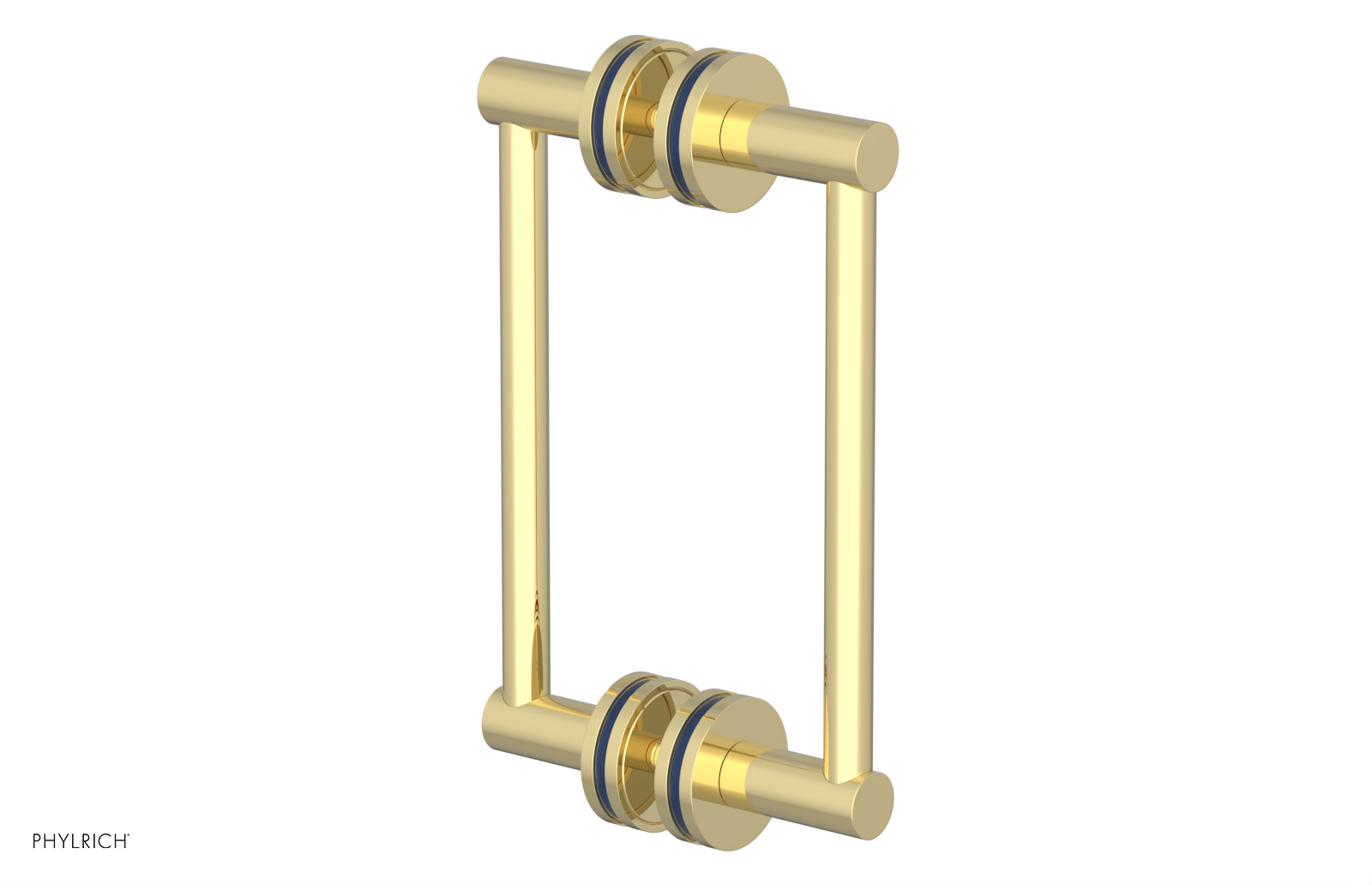 JOLIE - 8" Double Sided Shower Pull with "Navy Blue" Accents 222-93-08