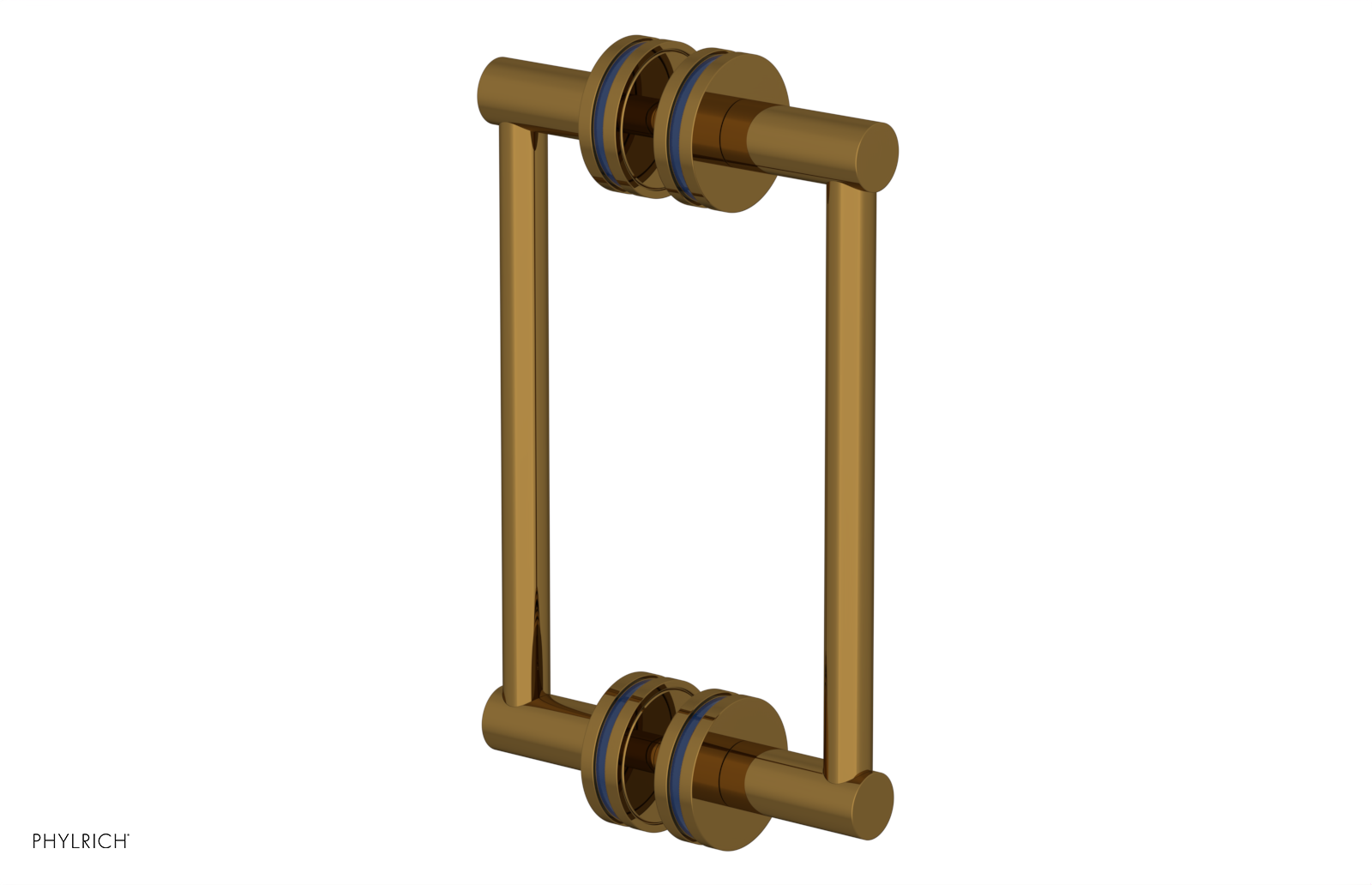 JOLIE - 8" Double Sided Shower Pull with "Navy Blue" Accents 222-93-08