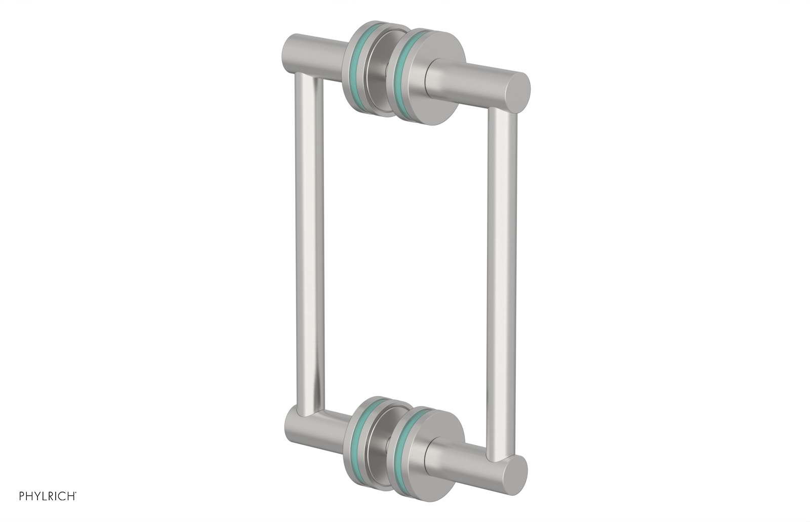 JOLIE - 8" Double Sided Shower Pull with "Turqoise" Accents 222-93-08