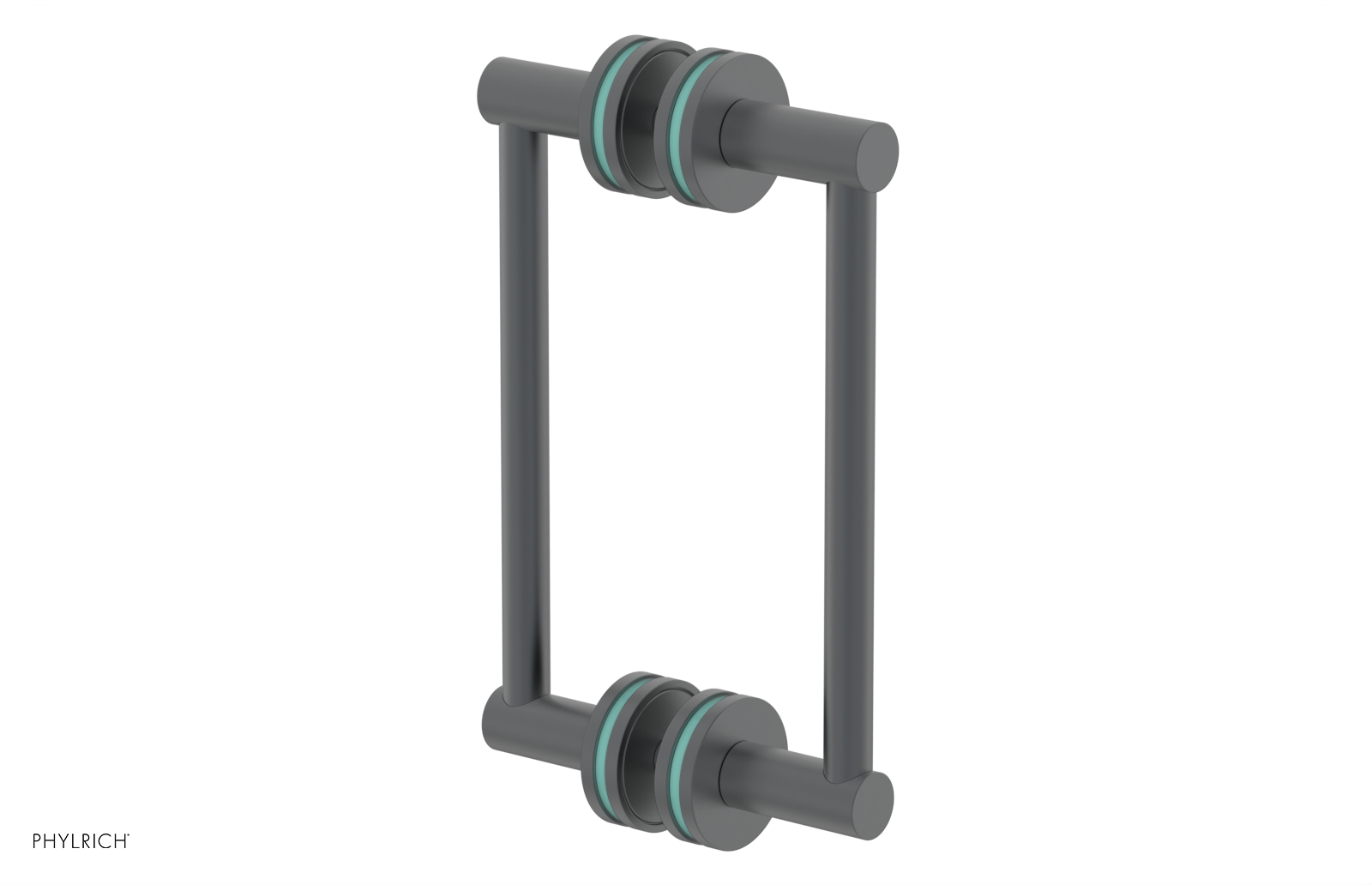 JOLIE - 8" Double Sided Shower Pull with "Turqoise" Accents 222-93-08