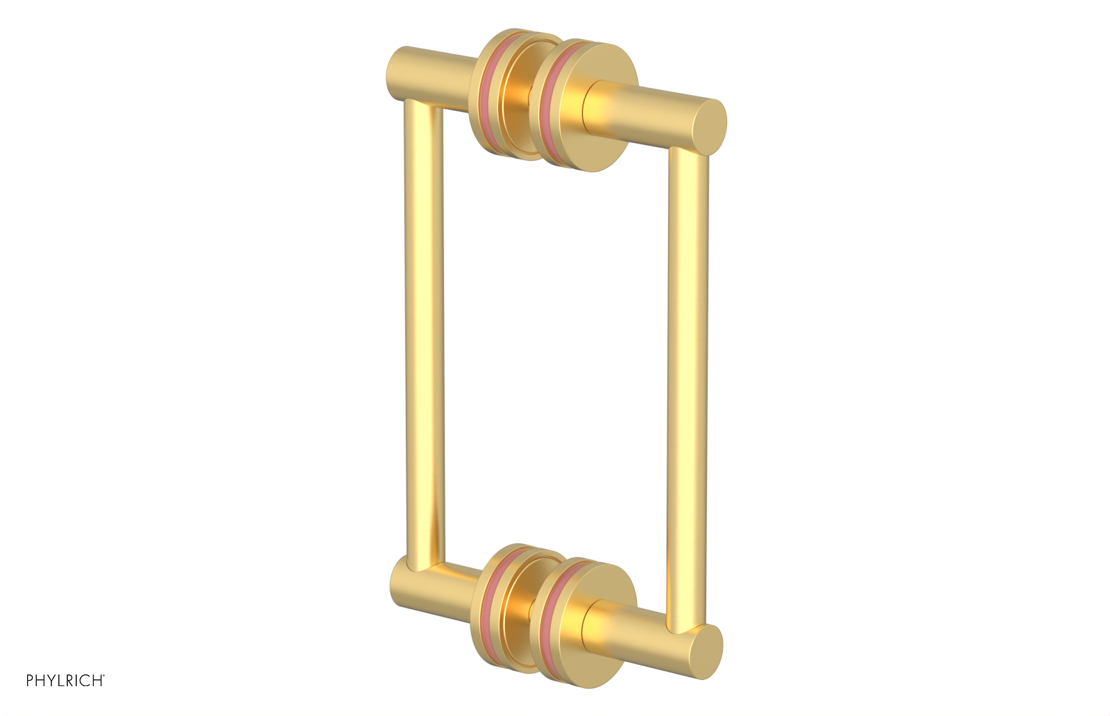 JOLIE - 8" Double Sided Shower Pull with "Pink" Accents 222-93-08