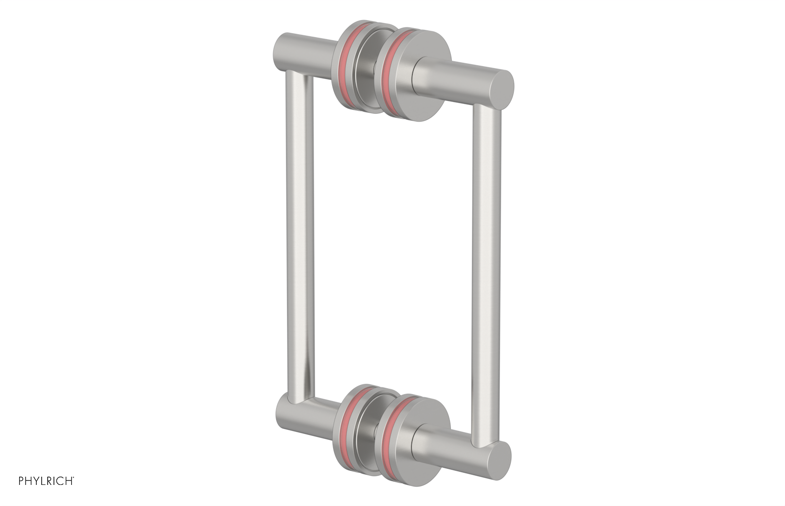 JOLIE - 8" Double Sided Shower Pull with "Pink" Accents 222-93-08