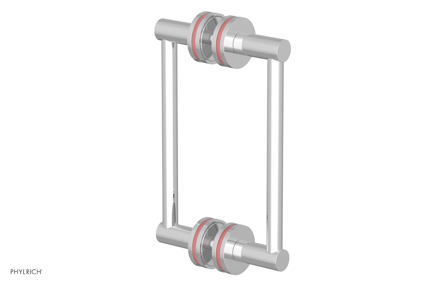 JOLIE - 8" Double Sided Shower Pull with "Pink" Accents 222-93-08