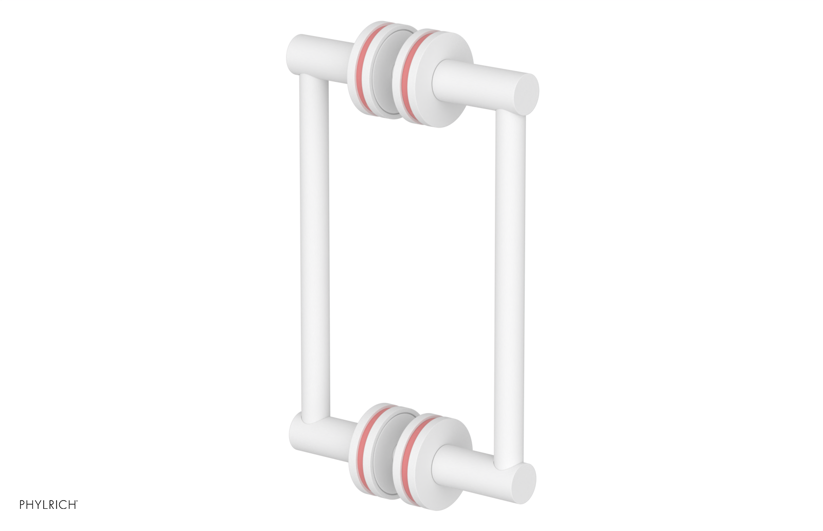 JOLIE - 8" Double Sided Shower Pull with "Pink" Accents 222-93-08