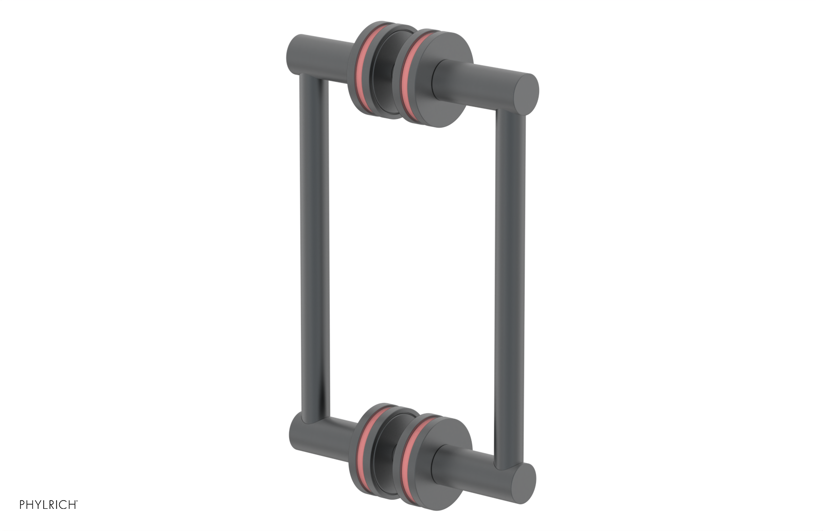 JOLIE - 8" Double Sided Shower Pull with "Pink" Accents 222-93-08