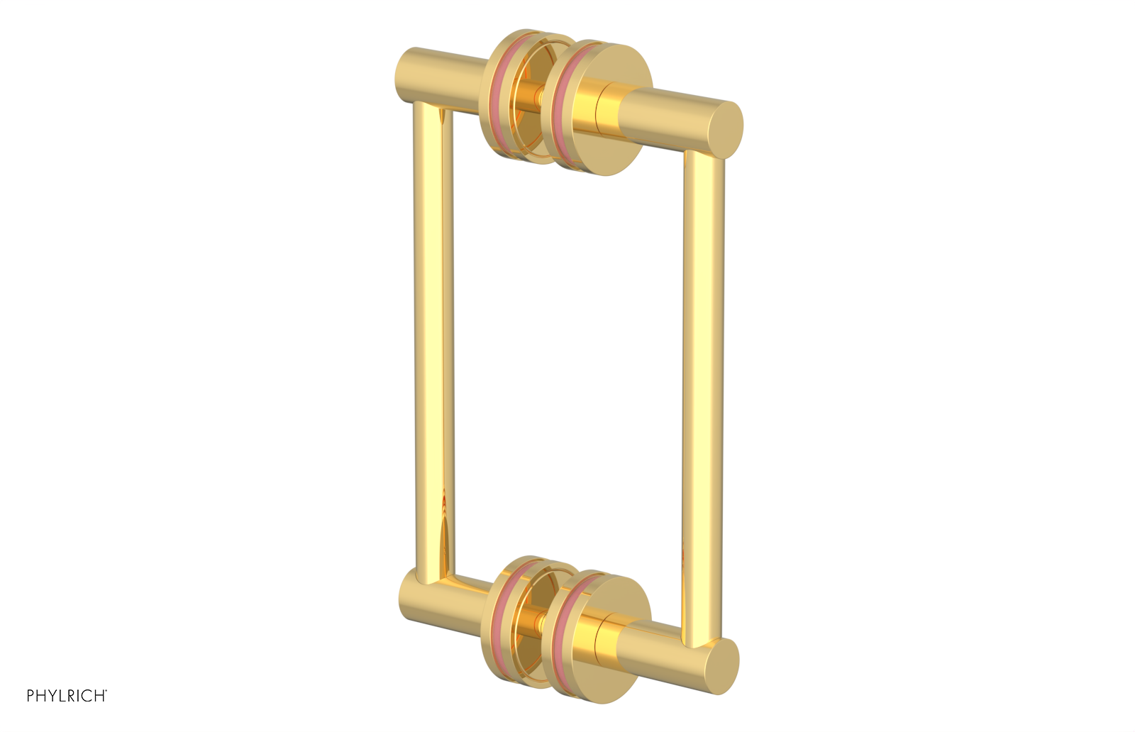 JOLIE - 8" Double Sided Shower Pull with "Pink" Accents 222-93-08