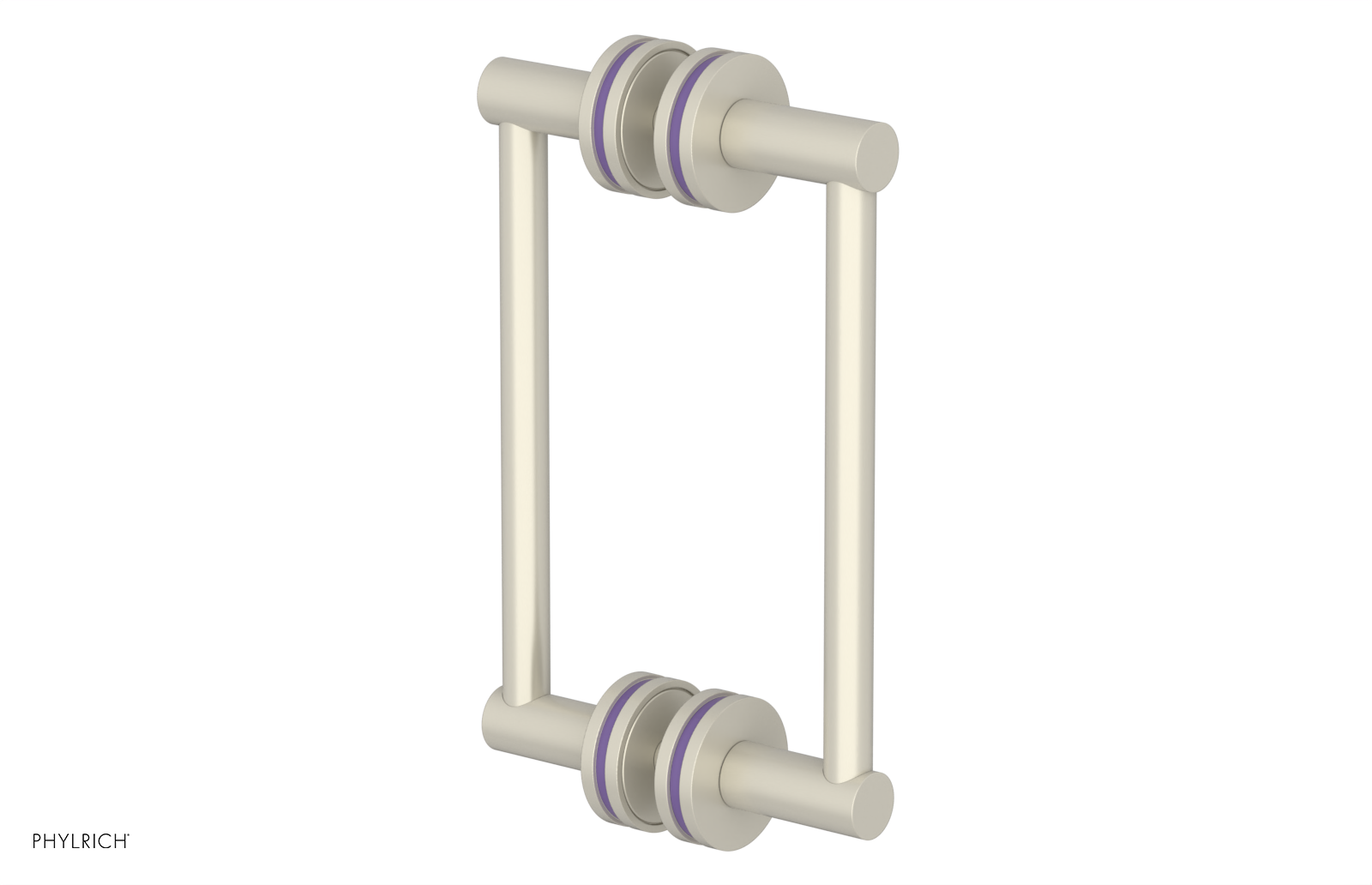 JOLIE - 8" Double Sided Shower Pull with "Purple" Accents 222-93-08