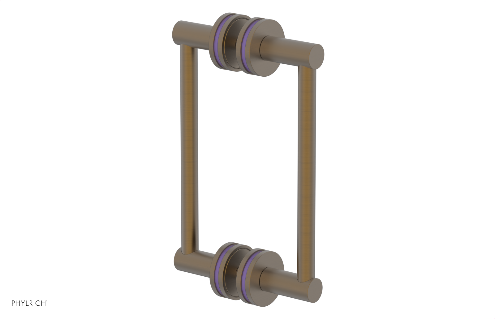 JOLIE - 8" Double Sided Shower Pull with "Purple" Accents 222-93-08